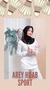 Hijab Instan Sport Pad Arey Bahan Jersey Irish