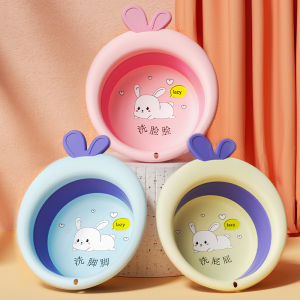 อ่างล้างหน้าแบบพับเก็บได้สำหรับเด็กทารกแรกเกิดชุด3ชิ้นอ่างล้างหน้าลายการ์ตูนสำหรับเด็กของใช้สำหรับลูกน้อยอ่างล้างเท้า