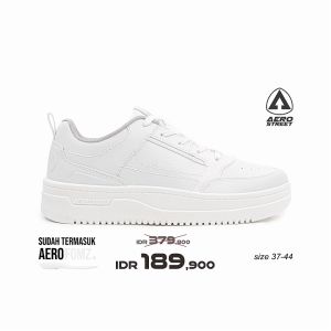 Aerostreet 37-44 Brooklyn Putih Putih Abu Muda - Sepatu Sneakers Casual Sport Sneakers Sporten Untuk Santai Sepatu Ringan Dan Nyaman - Lazada