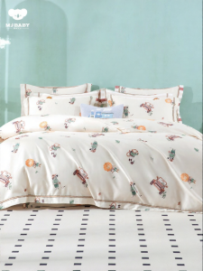 M·J BABY | Bộ Chăn Ga Gối Bằng Cotton Lớp A Phong Cach Trường Học Cho Trẻ Em