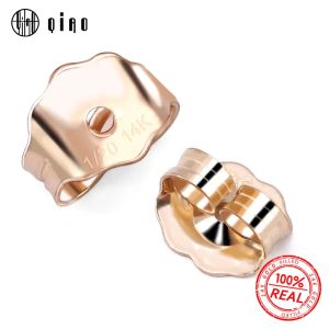 A Pair 14k Gold Filled Earrings Back Stopper Ear Stud 5Size Ear Post Nuts For DIY Earrings Stud Pin Caps Jewelry Making Supplies