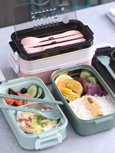 Hộp Cơm Văn Phòng 2 Tầng Inox 304 Hộp Đựng Cơm Văn Phòng Có Ngăn Cao Cấp Tặng Kèm Chén Soup Dụng Cụ Ăn Uống