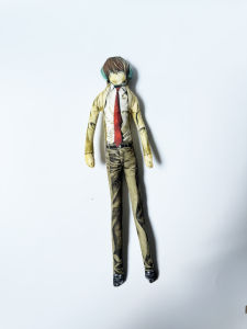 Bandai | Anime 28cm Light Yagami L Toys Light Yagami L Doll Slender Twistable Shape Toys Room Decoration Birthday Festival Christmas Gift