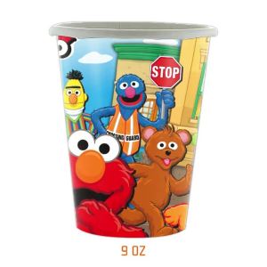 Bộ Đồ Dùng Tiệc Sinh Nhật Sesames Cartoon Street - Bộ Đồ Dùng Bàn Ăn Gồm Đĩa Cốc Bóng Bay Dùng Trang Trí Tiệc Chào Đón Em Bé