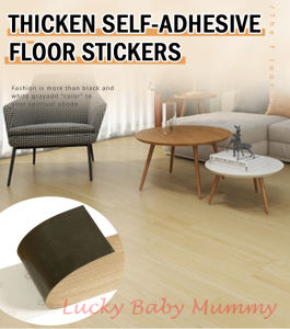 Water-Resistant Vinyl Flooring PVC Self-Adhesive Stickers Wooden Marble Design DIY Flooring Tiles / Rainbow