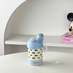 Cute and Portable Insulation Cup with Straw