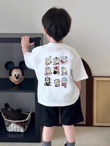 Ultraman Kids T-Shirt Cotton Short Sleeve round Neck Cartoon Print Breathable Summer Childrens Clothing Boys Fashionable Top