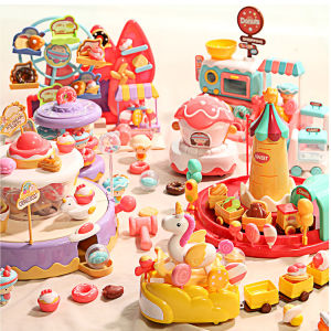 【S.mart】Mini Candy amusement park series electrical Pretend Play set girls musical toy