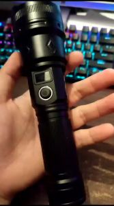 Senter LED COBA XHP160 - ZOOM DAN POWERBANK - CAHAYA SUPER TERANG JARAK JAUH - DIGITAL DISPLAY - TYPE C