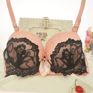 นักเรียน เซ็กซี่ ลูกไม้ ชุดชั้นในและชุดกางเกงชั้นในชุดชั้นในหน้าอกเล็กต่ํา เอว  ถ้วยโปรไฟล์กลางถอดได้ สายคล้อง