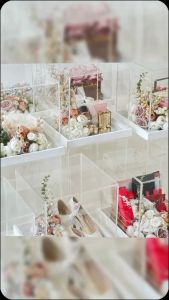 Kotak Hantaran Minimalis: Desain Segi 4 Kayu & Satuan