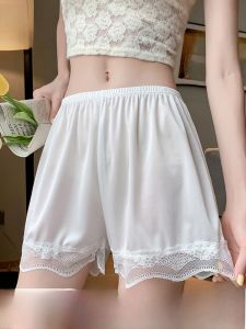 MiiOW | กางเกงขาสั้นผ้าไหมน้ำแข็งสำหรับผู้หญิงในช่วงฤดูร้อน กางเกงขาสั้นลำลองในบ้าน กางเกงขายาวบาง กันแสง กางเกงขายาวลำลอง