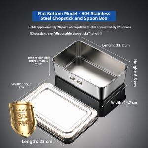 Stainless Steel 304 Water-Draining and Sanitizing Cutlery Storage Box