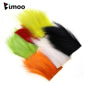 Bimoo 1PC 6cm X 6cm Natural Goat Sheep Hair Patch Fly Tying Material For Tying Dry Fly Jig Lures Streamers Trout Fishing Lures