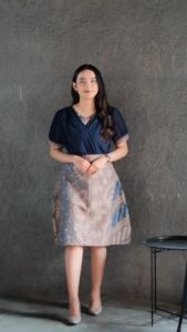 Motif LILY | Dress Batik Mahabarata lapis Tricot Premium Batik Solo | Tunik Batik | Dress Kondangan |Dress batik wanita kerja lengan pendek