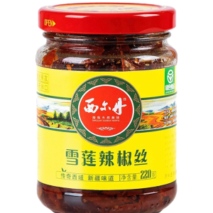 Xilindan Snow Lotus Pepper Thread 220g Bottle Pack Spicy Sauce Mixed Noodles Xinjiang Specialty Hot Sauce Chinese Condiment