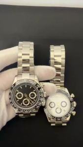 New Luxury Mens Quartz Watch Business Chronograph Watches Stainless Steel Date Display Sapphire Crystal 5Bar Unique Styles