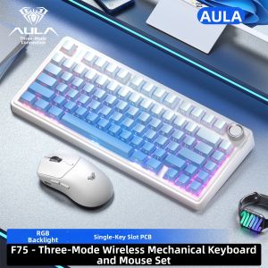 AULA | Wireless Bluetooth 3-Mode RGB Custom Mechanical Keyboard and Mouse Set