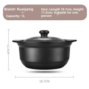 ZIYINGCHA | Heat-Resistant Unbreakable Clay Pot