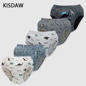 5pcs/lot Boys Cotton Boxer Briefs Cute Dinosaur Cartoon Print Kids Underwear Baby Boy Shorts Breathable Toddlers Underpants