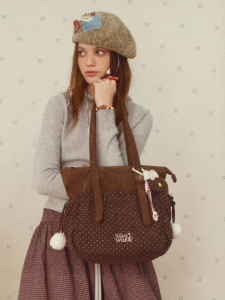 VANWALK | Dots Vintage Suede Tote Bag Large