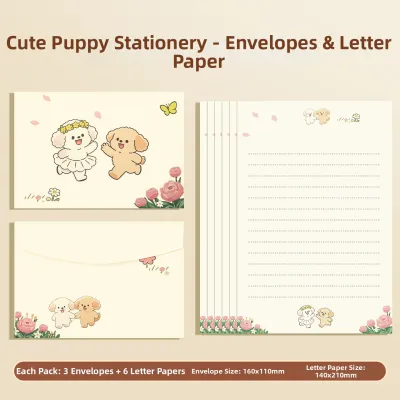 XINBAI | Retro Lovely Letter Paper Set Kraft Envelopes Thick Premium