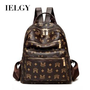 IELGY กระเป๋าสะพายเดินทางผู้หญิงกระเป๋าเป้สะพายหลังแฟชั่นสีกันน้ำ