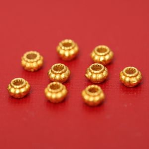 Hạt Cách Ly Hạt Vàng Cát Cổ DIY Phụ Kiện Vòng Tay Vòng Cổ Hạt Đèn Lồng Hình Tam Giác Bằng Đồng Giữ Màu Hạt Cách Ly