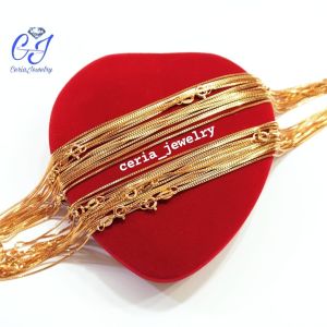 Kalung Perak Asli Silver 925 Lapis Emas Model Itali - Perhiasan Perak Wanita/Model Emas