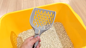 😺ที่ตักทรายแมว ไซส์ใหญ่24cm PPช้อนตักทรายแมว ช้อนกรองทรายแมว CW73