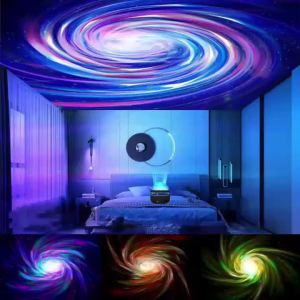 1pc Star Spiral Night LightStarry Sky Atmosphere Light USB-Powered Multi-ColorRemote Control for GiftBedroomParty Decor