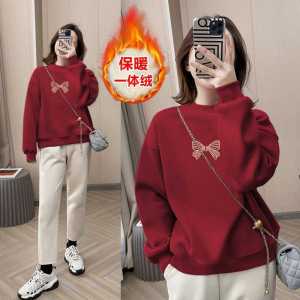 ออร์แกนิค ผ้าฝ้าย เสื้อสเว็ตเชิ้ต คอกลมบางพิมพ์ ผ้าขนแกะ เรียงราย ฤดูใบไม้ร่วง ฤดูหนาว ผู้หญิง แฟชั่นขนาดเล็กพลัสพอดีสบาย