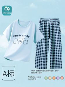 CHENGQU | Cotton Summer Lightweight Childrens Sleepwear Set
