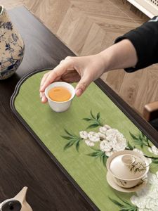 New Chinese Style Song Dynasty Aesthetic Dry Pounding Tea Tray Water Absorption Tea Table Home Use Tea Tray High Aesthetic Drainage New Type Tea Set