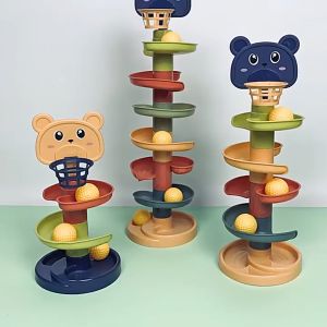 Đồ chơi thả bóng xoay tròn cho bé đồ chơi trẻ em bóng rổ mini cầu trượt đơn giản sinh động an toàn kích thích thị giác