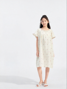 Purcotton | Ultra-Soft Double-layer Gauze Home Dress Girl