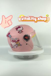 Pink Kids Motorcycle Half Face  Helmet for Girls 3 to 15 Years Old Girl Safety Protection