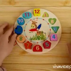 Đồ chơi đồng hồ học số hình xâu dây đồ chơi đồng hồ số lắp ráp thông minh cho bé