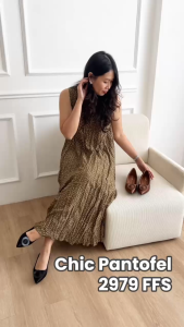 Laviola Sepatu Pantofel Wanita Tinggi 3 cm - Size 37-45 - Size Standard Kulit - Rekomendasi Ukuran Sepatu