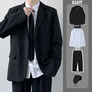 DK Uniform Set Casual Suit Mens Suits Handsome College Student Small Suit Men and Women All-Matching JK Business Attire Outwear