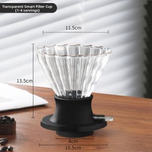 MONGDIO | Smart Dripper V60 Coffee Filter Glass Dripper
