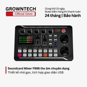 Soundcard F998 usb giao diện 4 kênh nhỏ gọn phù hợp thu âm và hát karaoke