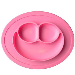 Sides2sides Unbreakable Non-Slip BPA-Free Baby Feeding Plate Bowl Safe Cute Smiley Silicone Placemat Suction