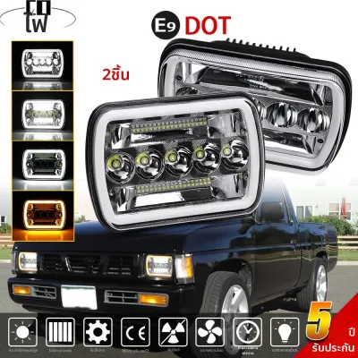 CO LIGHT 400W 5x7 นิ้ว LED ไฟหน้า 7x6 80000LM LED ไฟหน้า Hi/ต่ําเลี้ยวสัญญาณ Dot E9 DRL สําหรับ Offroad 4x4 อุปกรณ์เสริม 12V 24V