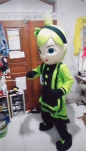 Kostum maskot badut karakter princess cinderella setelan dewasa lucu costume karnaval