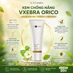 Kem Chống Nắng Orico Vxebra SPF50+ PA++++ Dưỡng Ẩm Ngừa Lão Hóa Bảo Vệ Da Khỏi Tia UV