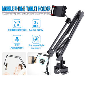 Adjustable Long Arm Clamp Lazy Holder Bracket Mobile Phone Stand Holder Support Live Broadcast Stand Tablet Holder Stand Table Stand