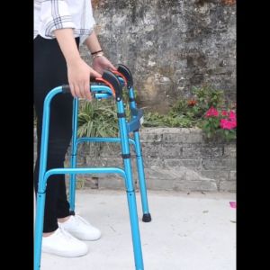 Folding Aluminium Walker / Up & Down Stairs Walking Aid / Retractable Walking Frame (FST618) Blue 伸缩自如通行无阻助行器Folding Aluminium Walker / Up & Down Stairs Walking Aid / Retractable Walking Frame (FST618) Blue 伸缩自如通行无阻助行器