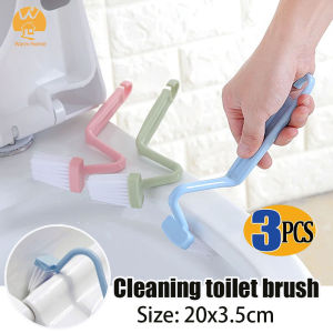 [Free Shipping] 3PCS Toilet Cleaning Brush for Toilet Bowl Multifunction Bending Handle Scrubber Bathroom Cleaning Accessories