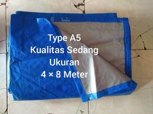 terpal plastik type A5 ukuran 4 × 8 meter
